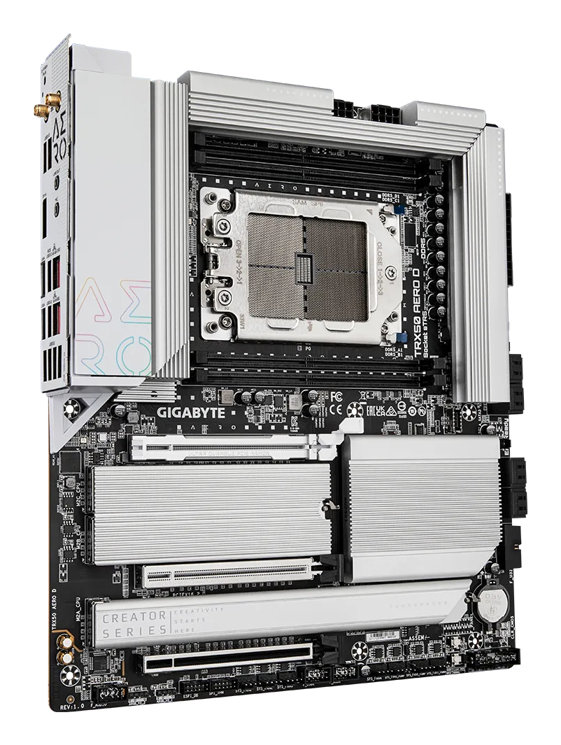GIGABYTE TRX50 AERO D moederbord AMD TRX50 Socket sTR5 Verlengd ATX - Afbeelding 3