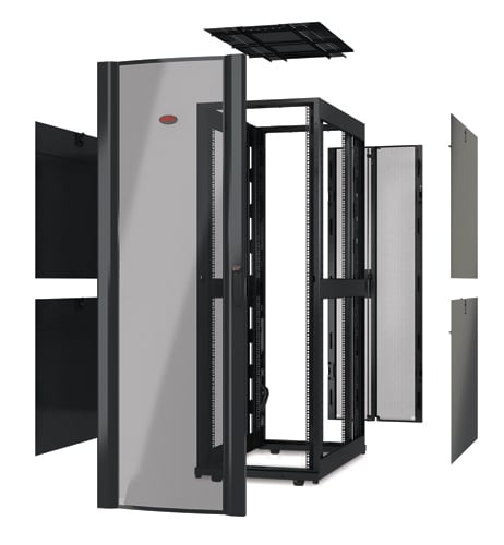 APC NetShelter SX 42U 750mm Wide x 1200mm Deep Enclosure Without Sides Without Doors Black