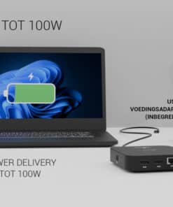 i-tec USB-C Dual HDMI Docking Station with Power Delivery 100 W + Universal Charger 100W - Afbeelding 5