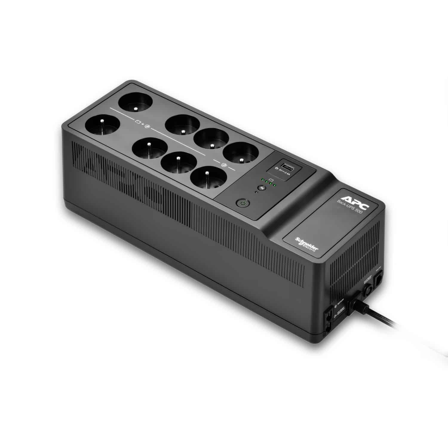 APC Back-UPS BE500G2-FR - Noodstroomvoeding 8x penaarde(België), 500VA, 1 USB oplader, 1 USB datapoort - Afbeelding 4