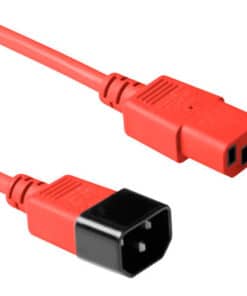 ACT Netsnoer C13 - C14 rood 1,8 m