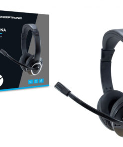 Conceptronic POLONA02B hoofdtelefoon/headset Bedraad Hoofdband Gamen Zwart