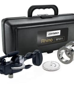 DYMO RHINO M1011 Industriële Lettertang labelmakertool | met aluminium en roestvrijstalen labels | | Duurzame draagtas | Ideaal voor doe-het-zelf en constructie