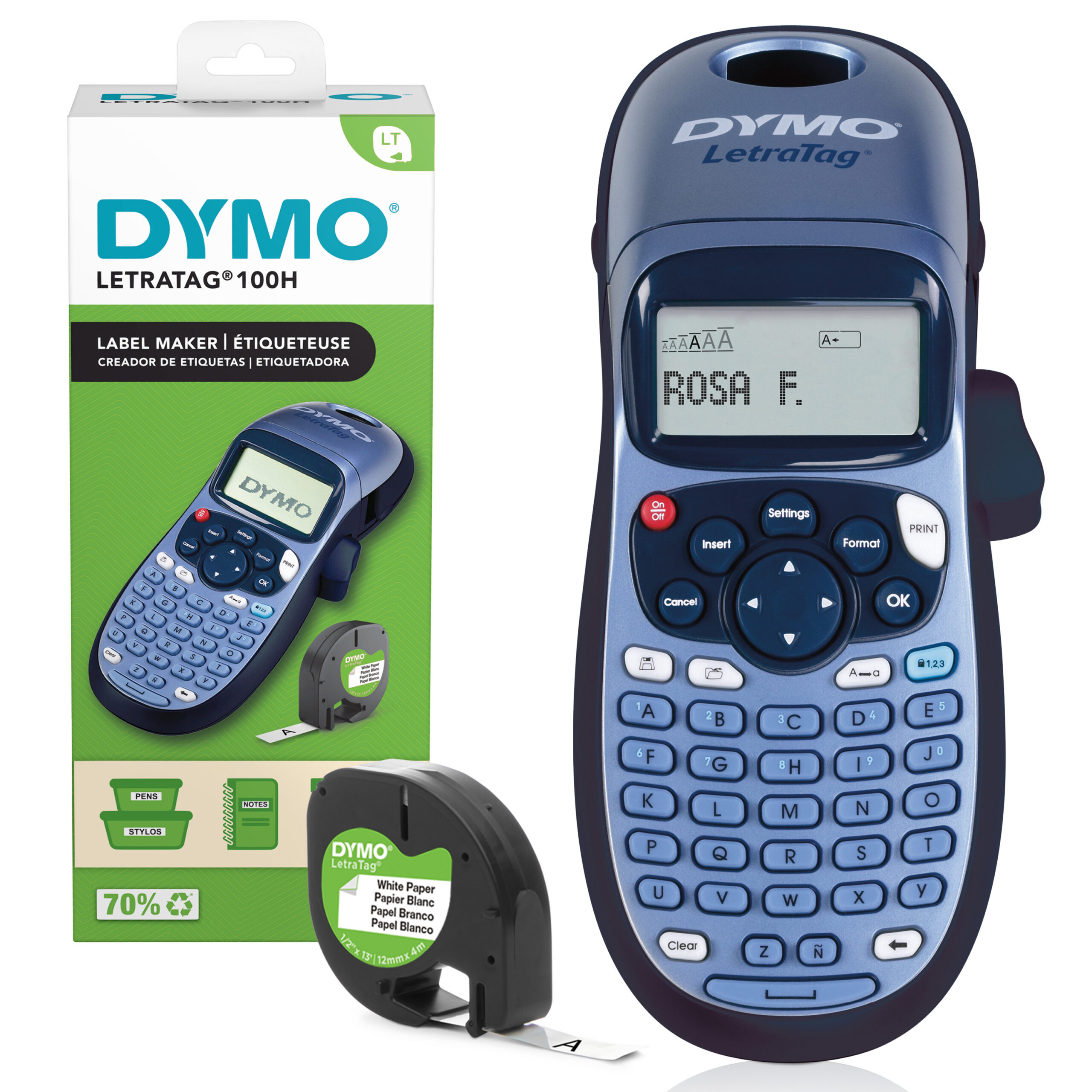 DYMO LetraTag LT-100H Labelprinter | Labelmaker met ABC-toetsenbord voor thuis en op kantoor