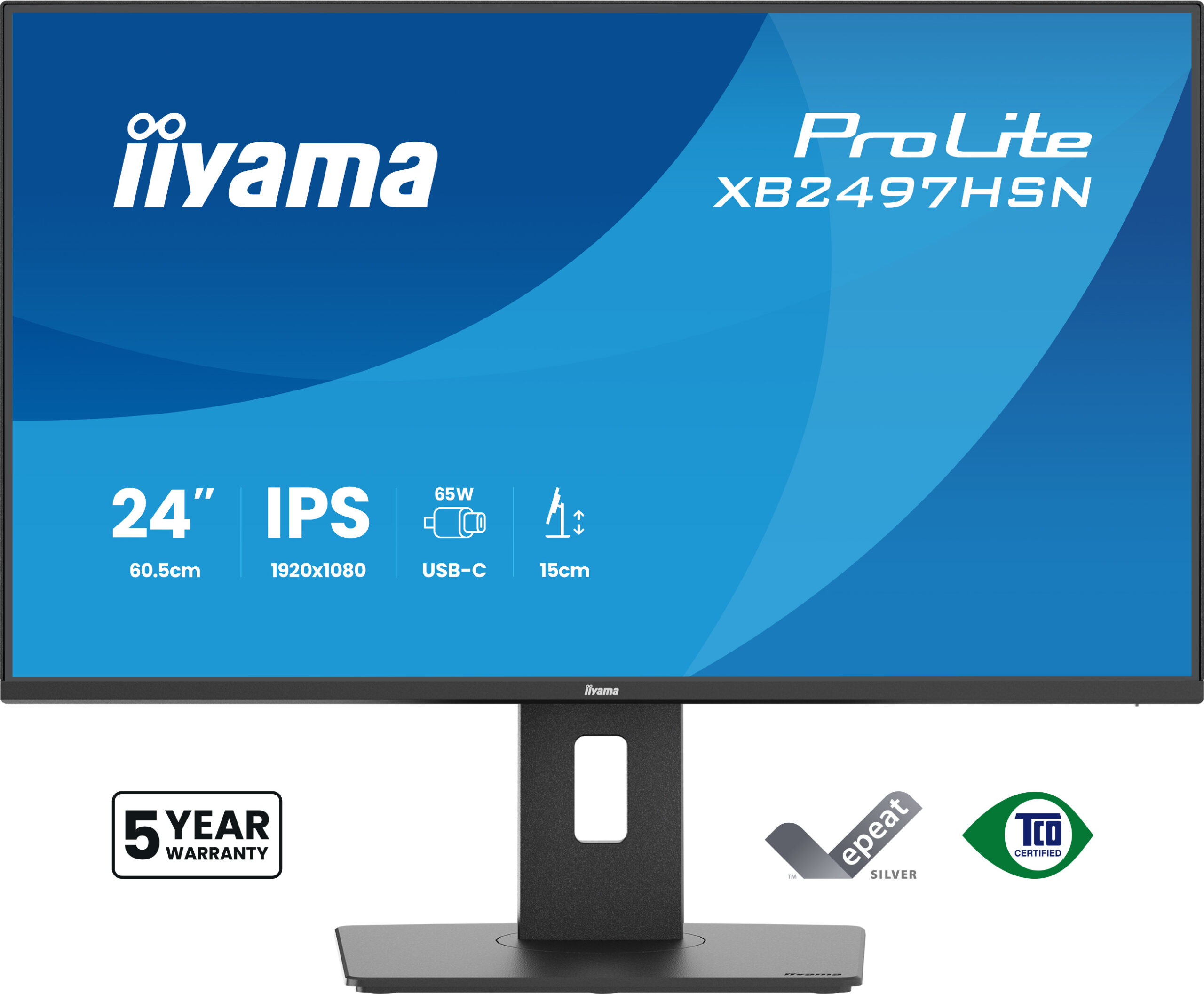 iiyama ProLite XB2497HSN-B1 computer monitor 60,5 cm (23.8") 1920 x 1080 Pixels Full HD LED Zwart - Afbeelding 2