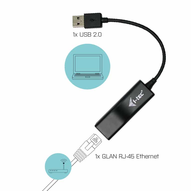 i-tec Advance USB 2.0 Fast Ethernet Adapter - Afbeelding 2