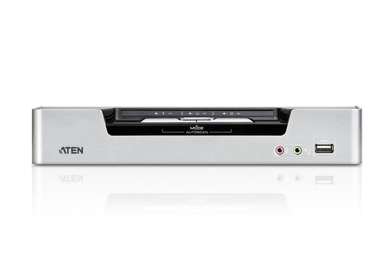 ATEN 2-Poorts USB VGA Dubbelvoudige Link Dubbelvoudige weergave/Geluid KVMP™ Schakelaar - Afbeelding 3
