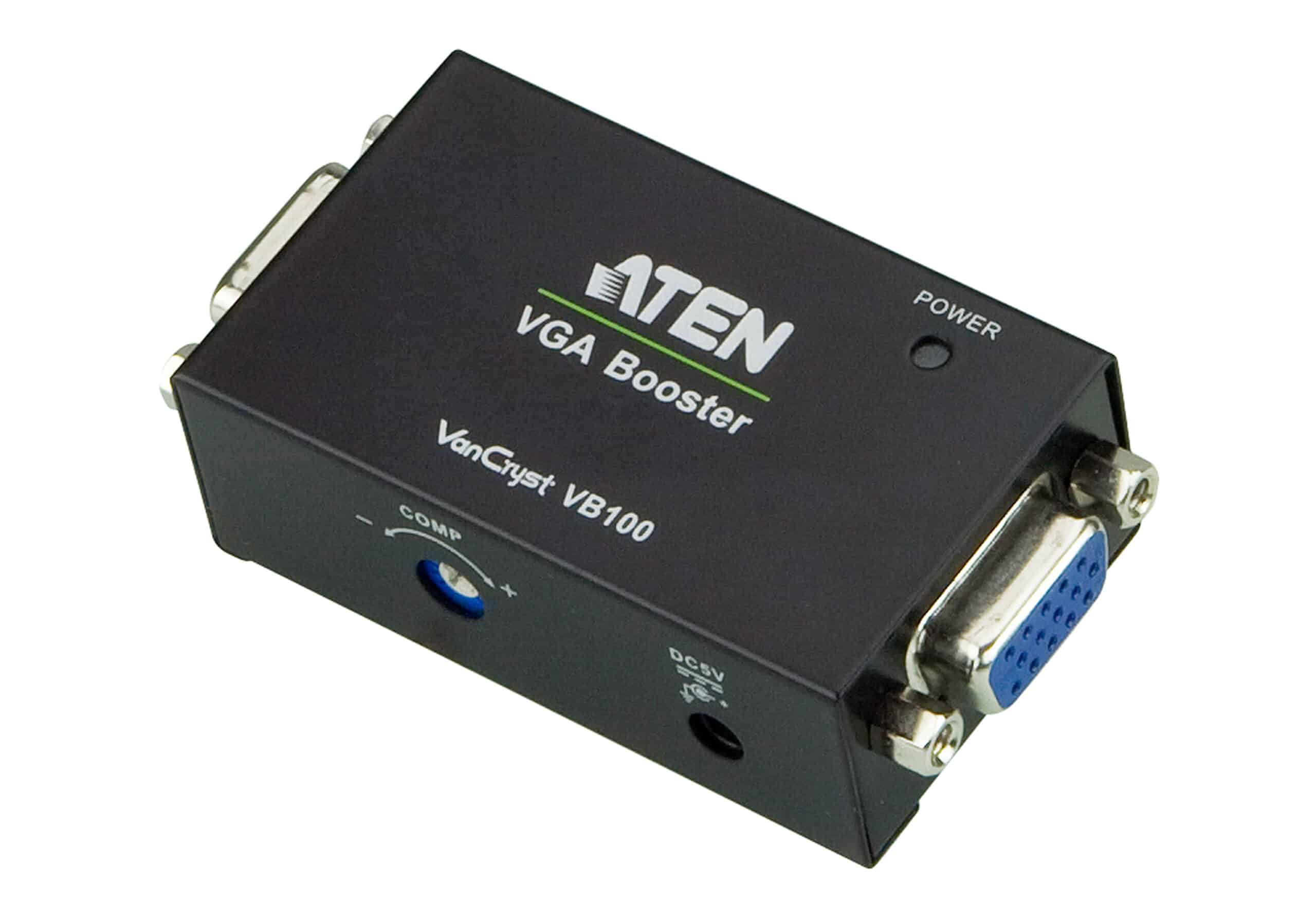 ATEN VB100 audio/video extender AV-repeater Zwart