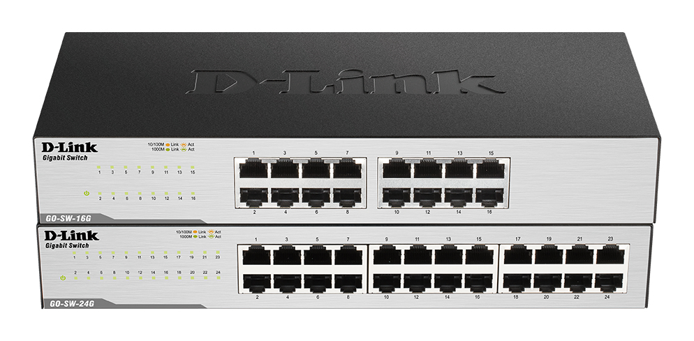 D-Link GO-SW-16G Unmanaged L2 Gigabit Ethernet (10/100/1000) 1U Zwart - Afbeelding 4