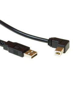 ACT USB 2.0 A male - USB B male (haaks) 1,80 m
