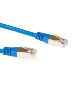 ACT Blauw 0,5 meter LSZH SFTP CAT6 patchkabel met RJ45 connectoren