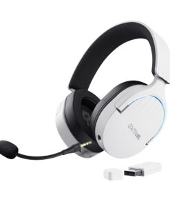 Trust GXT 491W Fayzo Gaming Headset - Draadloze gamingheadset – Bluetooth en 2.4 GHz verbinding – Afneembare microfoon – Wit