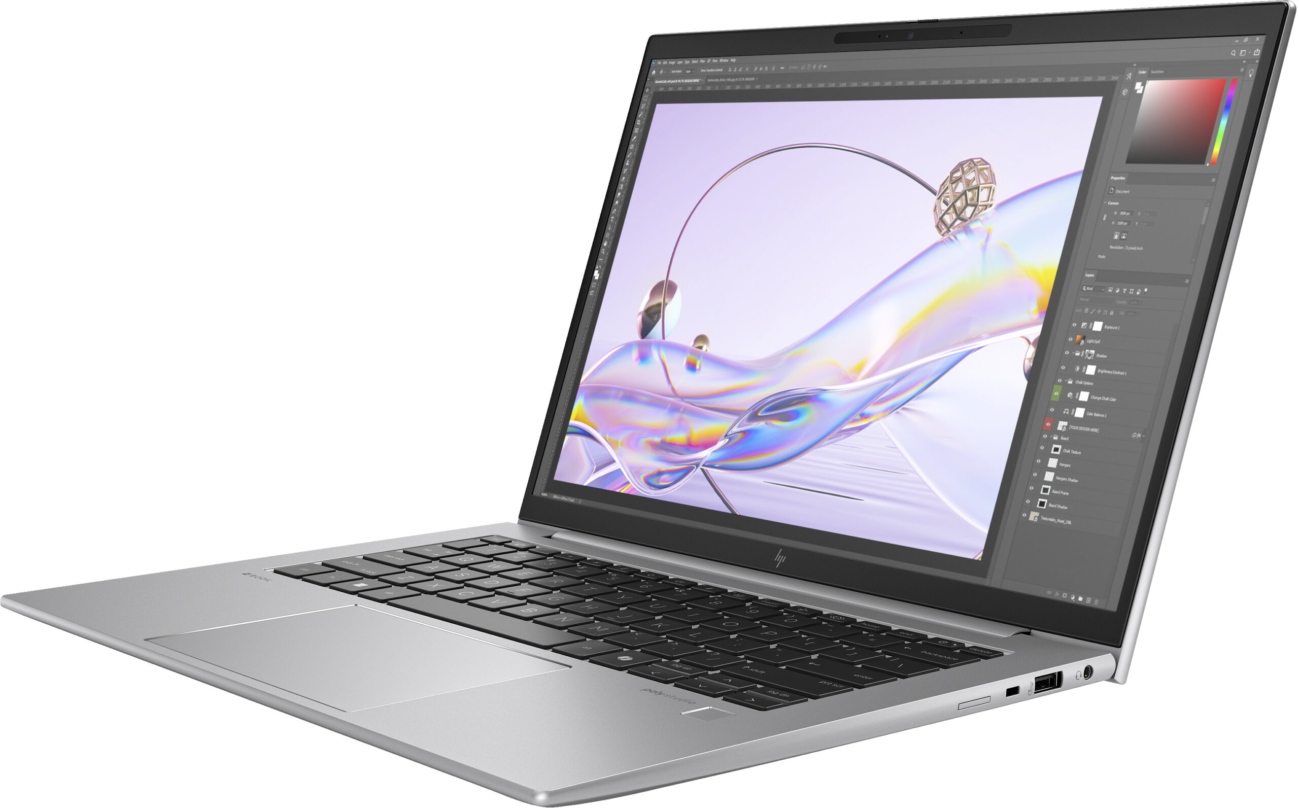 HP ZBook Firefly 14 G11 A AMD Ryzen™ 9 8945HS Mobiel werkstation 35,6 cm (14") WQXGA 32 GB DDR5-SDRAM 1 TB SSD Wi-Fi 6E (802.11ax) Windows 11 Pro AI PC Zilver - Afbeelding 2