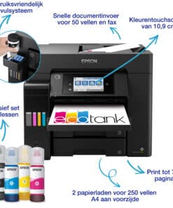Epson EcoTank ET-5850 A4 multifunctionele Wi-Fi-printer met inkttank en fax - Afbeelding 3