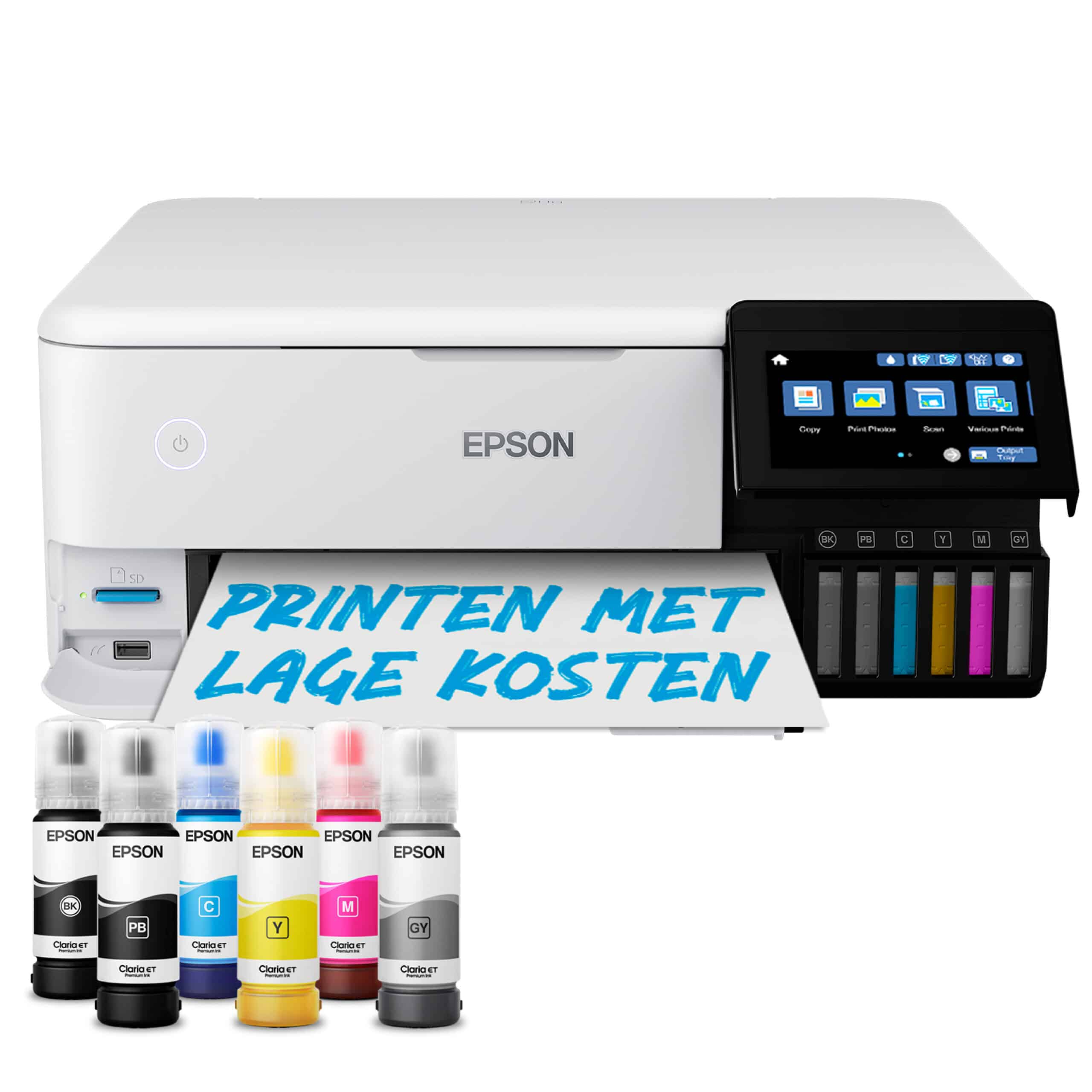 Epson EcoTank ET-8500 A4 Wi-Fi-fotoprinter met inkttank - Afbeelding 2