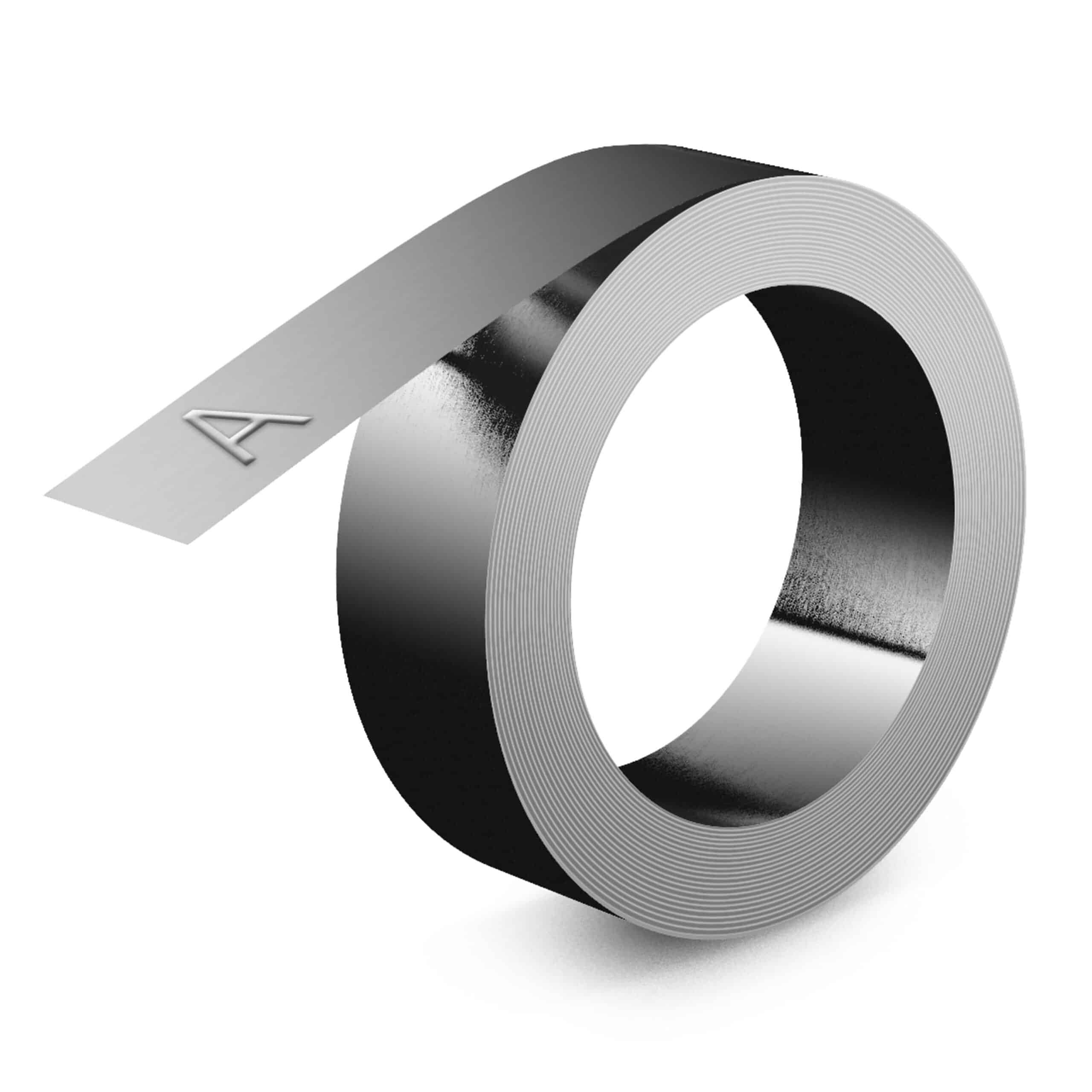 DYMO industriële reliëfetiketten | 12mm x 6,4m | Niet klevende roestvrij staal | labels voor Rhino M1011 Industriële Reliëfprinter