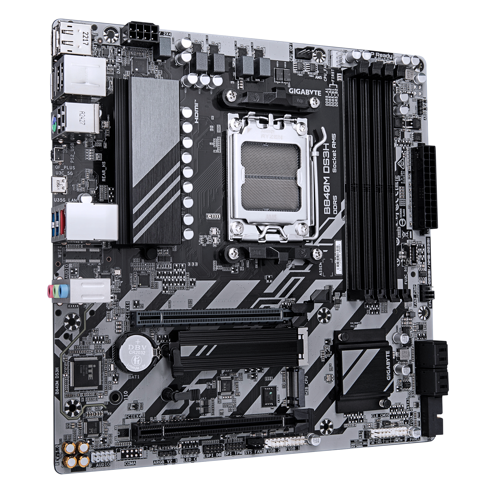 GIGABYTE B840M DS3H moederbord AMD B840 Socket AM5 micro ATX - Afbeelding 3
