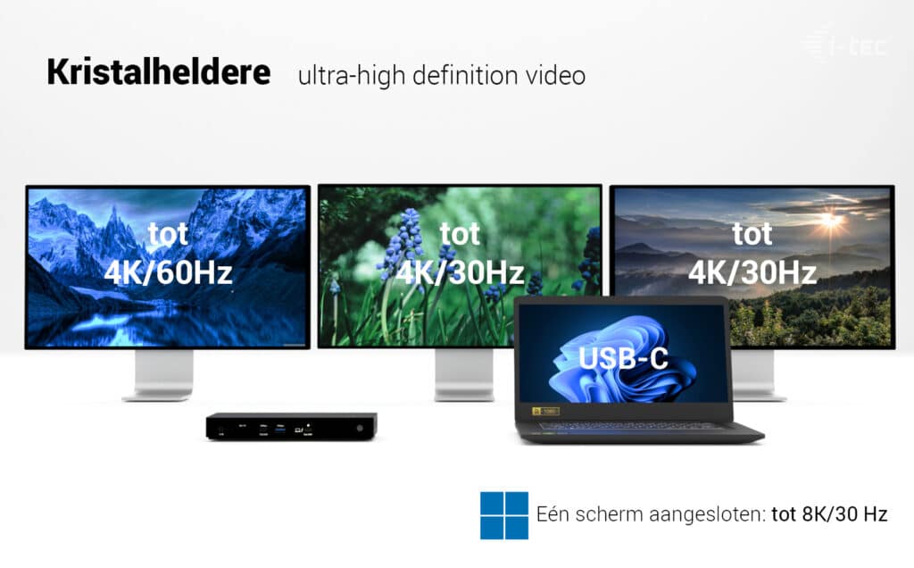 i-tec Thunderbolt4 Triple Display Docking Station + Power Delivery 96W - Afbeelding 5