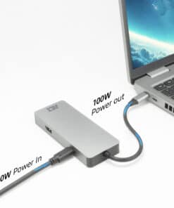ACT USB-C 4K docking station voor 1 HDMI monitor, ethernet, USB-C, USB-A, cardreader en PD pass-through - Afbeelding 5