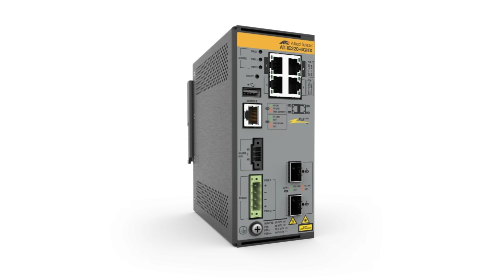 Allied Telesis AT-IE220-6GHX-80 Managed L2 Gigabit Ethernet (10/100/1000) Power over Ethernet (PoE) Grijs