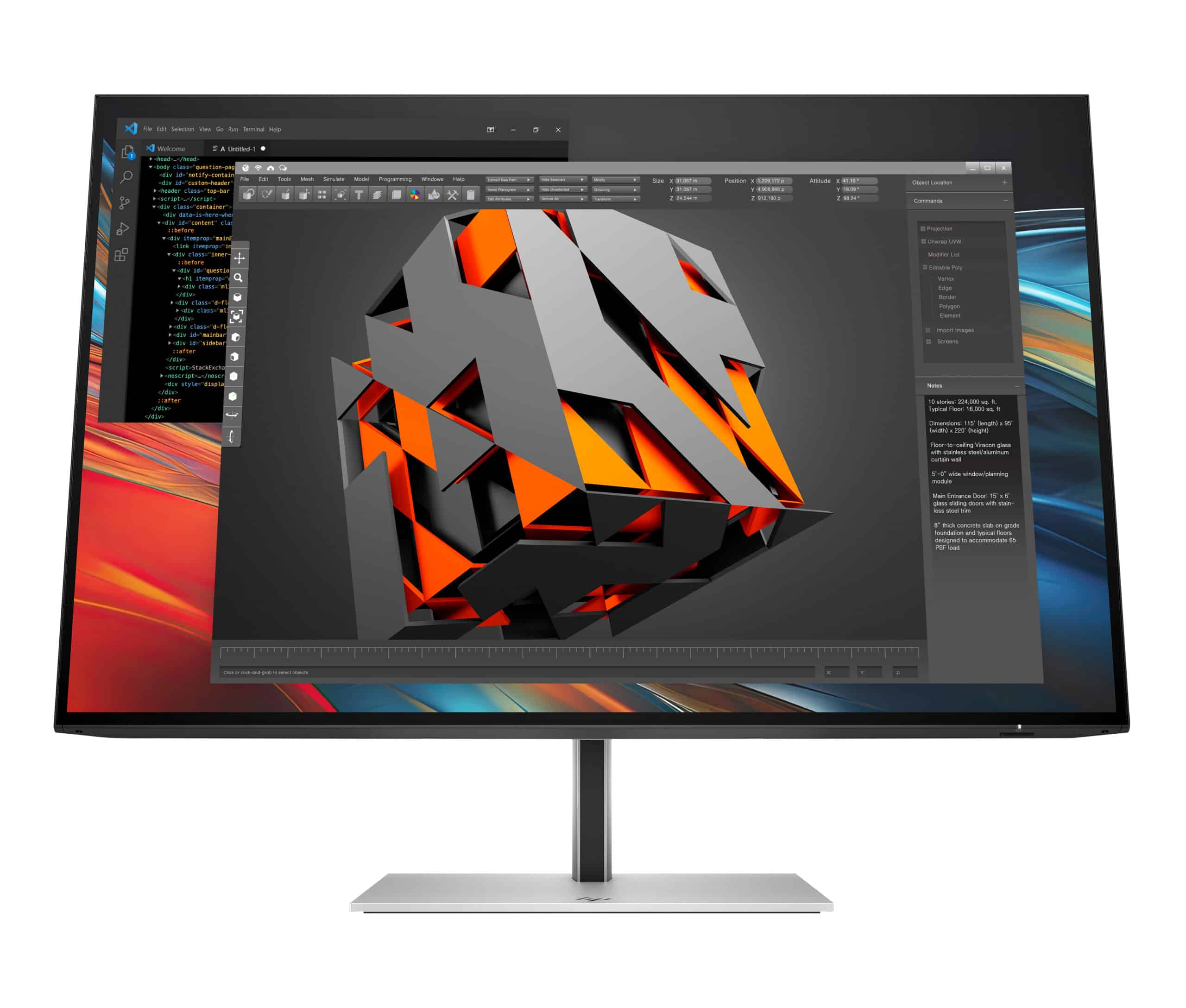 HP Series 7 Pro Serie 7 Pro 24 inch WUXGA-monitor - 724pn pvc-vrij
