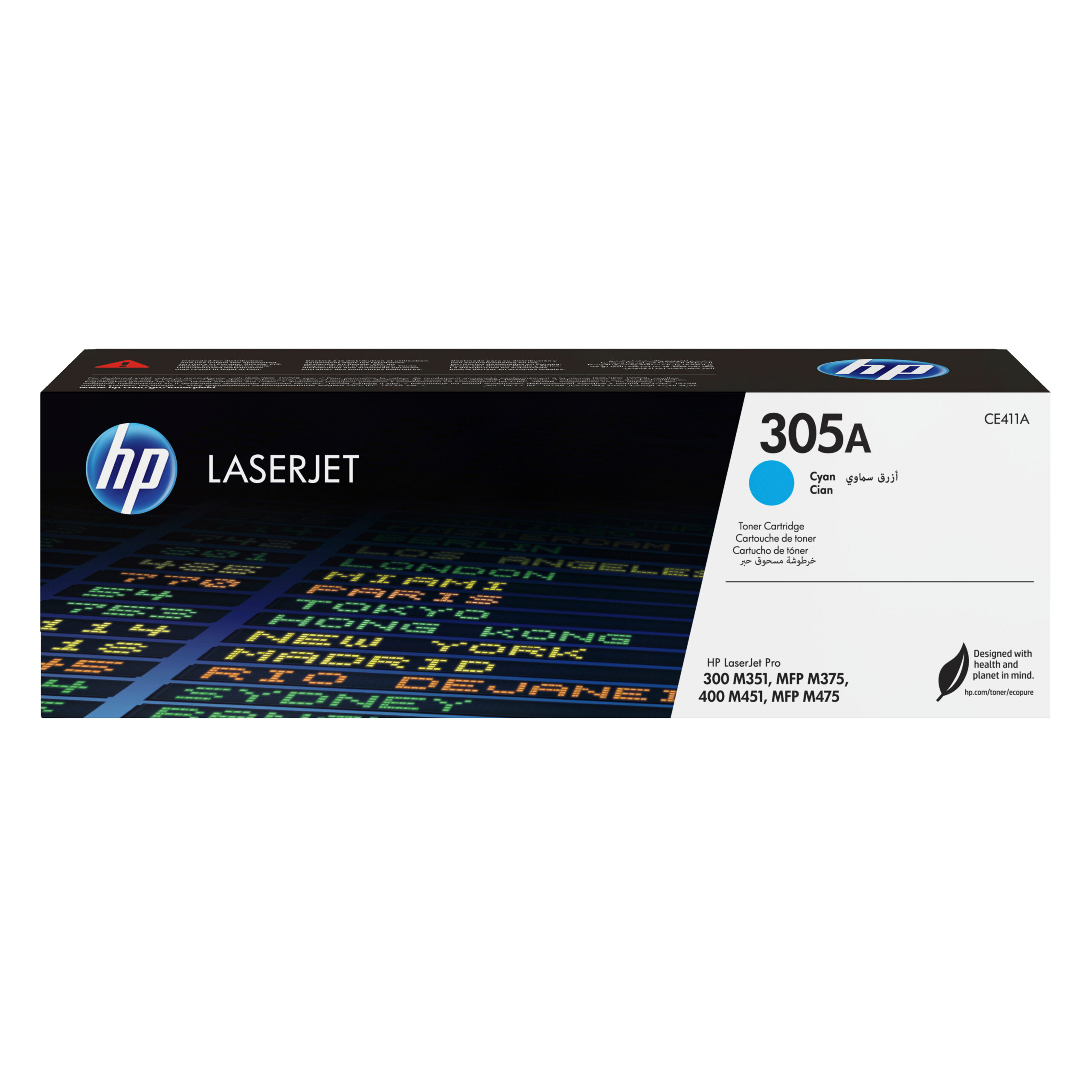 HP CE411A 305A Cyan Original LaserJet Toner Cartridge, 2600 pages, Cyan, 1 pc(s)