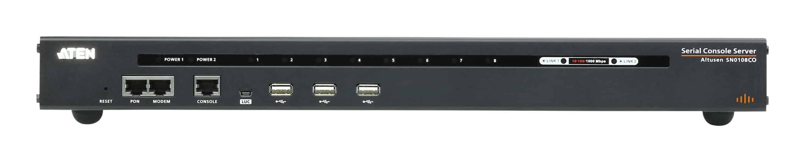ATEN 8-poorts seriële consoleserver met dubbele voeding/LAN - Afbeelding 3