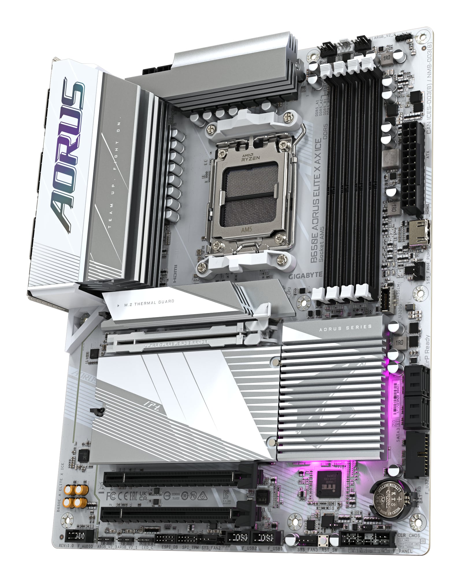 GIGABYTE B650E AORUS ELITE X AX ICE AMD B650 Socket AM5 ATX - Afbeelding 4