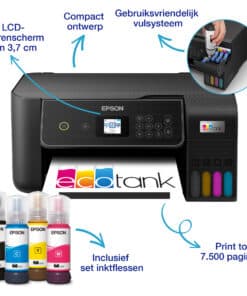 Epson EcoTank ET-2870 A4 multifunctionele Wi-Fi-printer met inkttank, inclusief tot 3 jaar inkt - Afbeelding 2