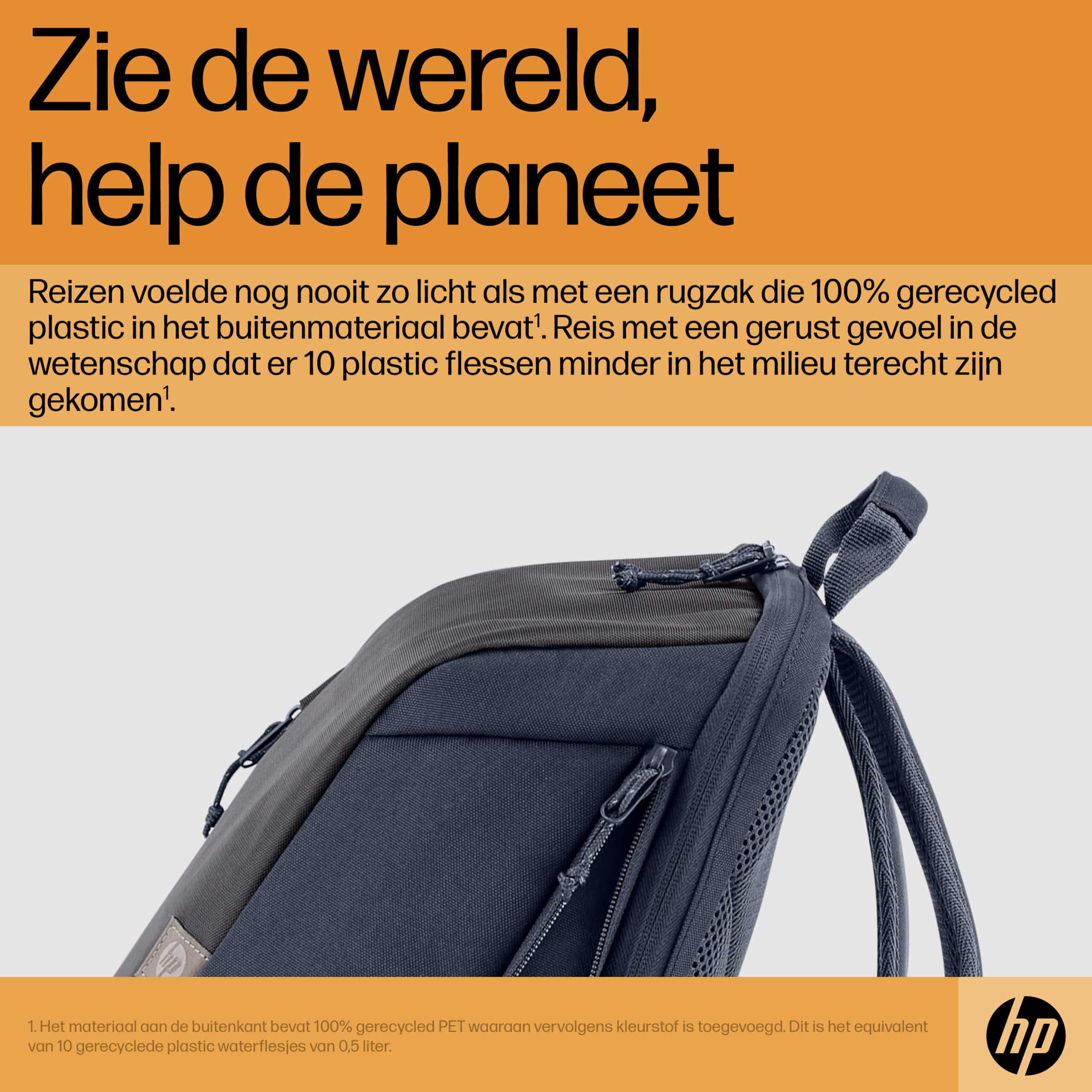 HP Travel 15,6 Laptop Backpack, 18 liter, Iron Grey - Afbeelding 4
