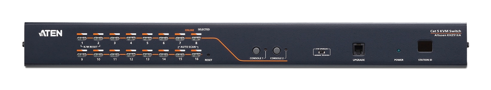 ATEN 2-console 16-poorts multi-interface (DisplayPort, HDMI, DVI, VGA) Cat 5 KVM-switch - Afbeelding 3