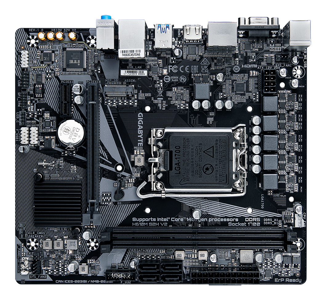 GIGABYTE H610M S2H V2 moederbord Intel H610 Express LGA 1700 micro ATX - Afbeelding 4