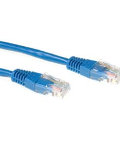 ACT Blauwe 2 meter LSZH U/UTP CAT6A patchkabel met RJ45 connectoren
