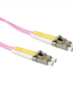 ACT 7 meter LSZH Multimode 50/125 OM4 glasvezel patchkabel duplex met LC connectoren