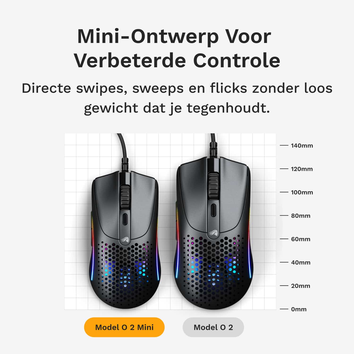 Glorious Gaming Model O 2 Mini muis Gamen Rechtshandig USB Type-A Optisch 26000 DPI - Afbeelding 3