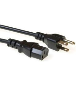ACT Netsnoer USA connector - C13 zwart 2,5 m