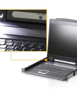 ATEN CL3000N rack console 48,3 cm (19") 1280 x 1024 Pixels Metaal, Kunststof Zwart 1U