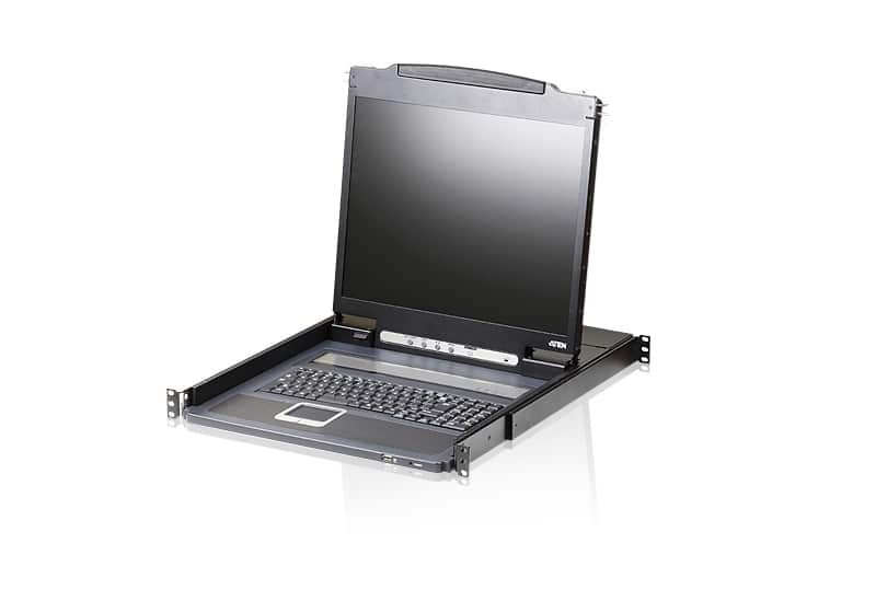 ATEN Lichtgewicht PS/2-USB VGA LCD Console met USB-Randapparatuur Ondersteuning