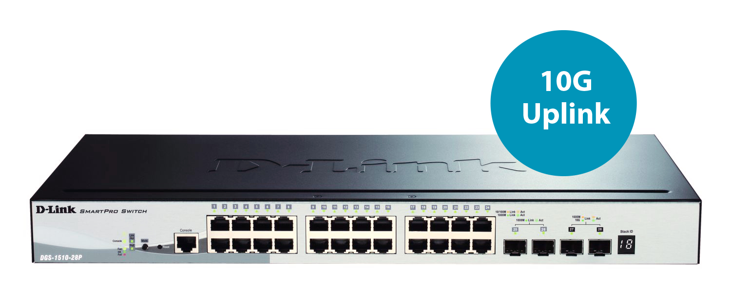D-Link DGS-1510-28P netwerk-switch Managed L3 Gigabit Ethernet (10/100/1000) Power over Ethernet (PoE) Zwart - Afbeelding 3