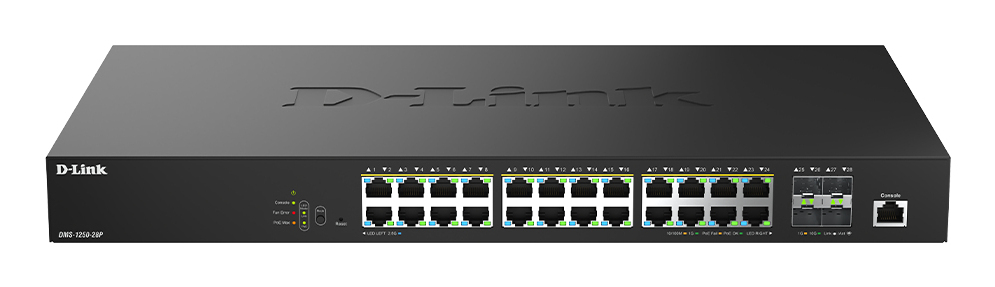 D-Link DMS-1250-28P/E netwerk-switch Managed L2 2.5G Ethernet (100/1000/2500) Power over Ethernet (PoE) Zwart