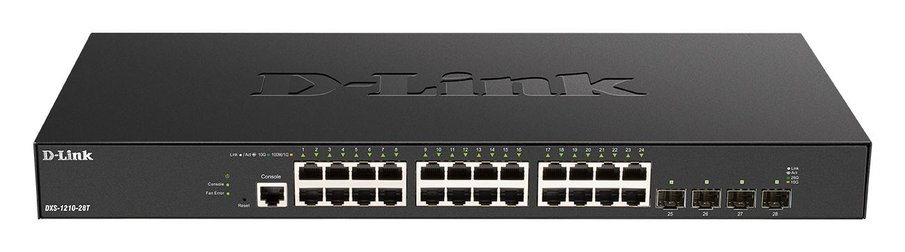 D-Link DXS-1210-28T netwerk-switch Managed L2/L3 10G Ethernet (100/1000/10000) 1U Zwart