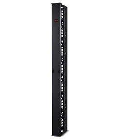 APC Veelzijdige, verticale kabelgeleider voor racks met 2 of 4 staanders, 84"H x 6"B, deur aan één zijde