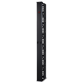 APC Veelzijdige, verticale kabelgeleider voor racks met 2 of 4 staanders, 84"H x 6"B, deur aan één zijde