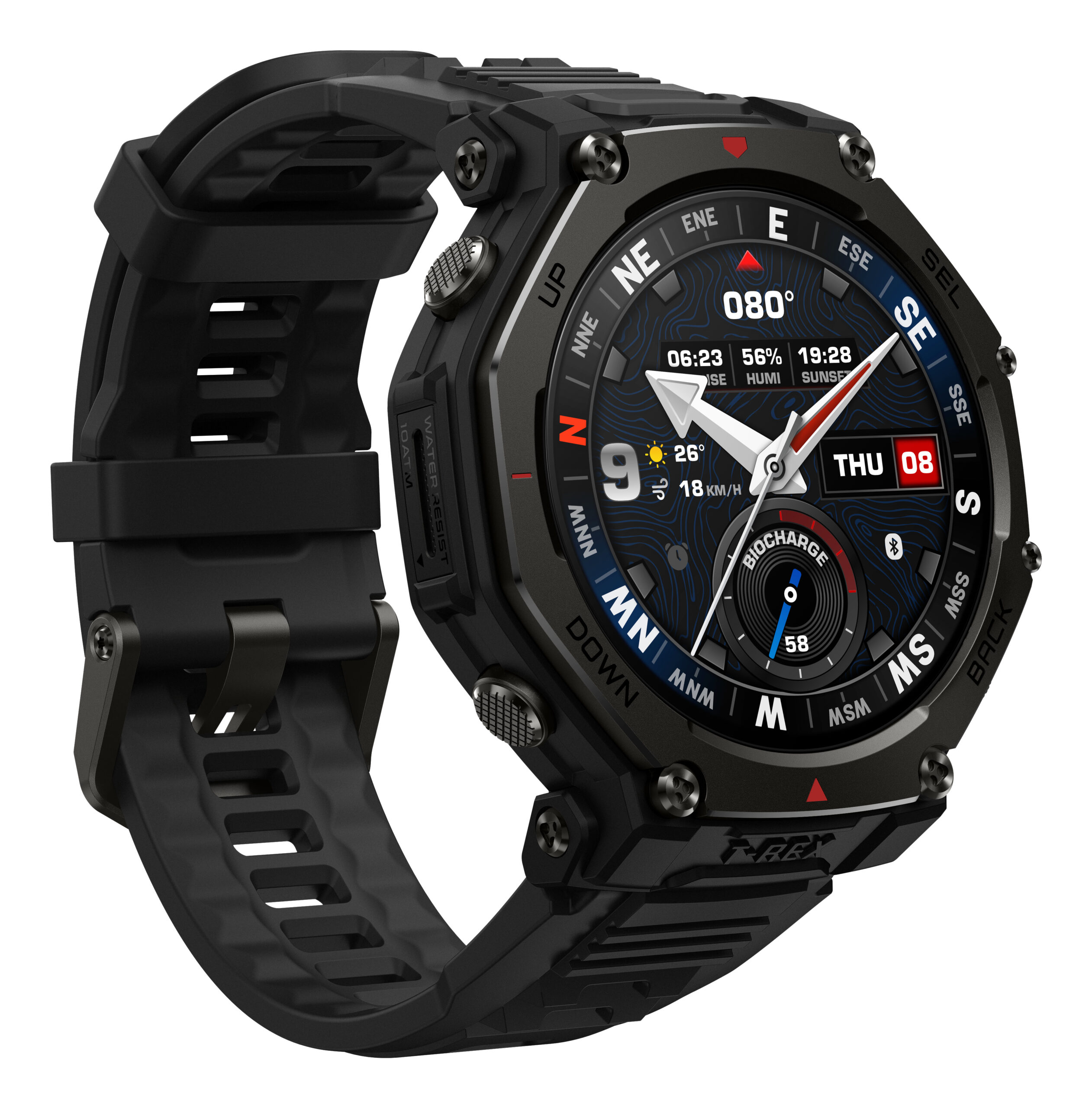 Amazfit T-Rex 3 Pro 3,81 cm (1.5") AMOLED 48 mm Digitaal 480 x 480 Pixels Touchscreen Zwart Wifi GPS - Afbeelding 7