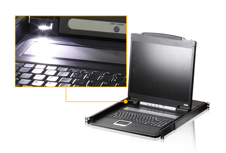 ATEN CL1000N rack console 48,3 cm (19") Zwart 1U - Afbeelding 3