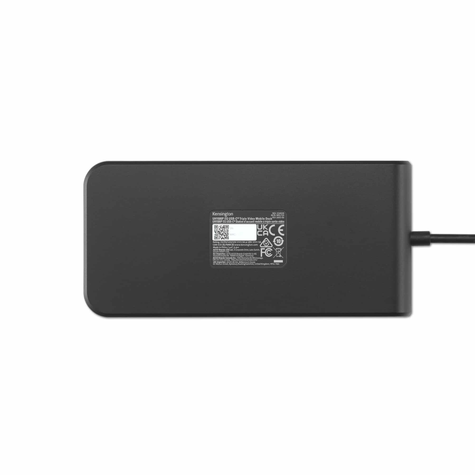 Kensington UH1500P EQ USB-C 5Gbps Triple Video Driverless Mobile Dock - Afbeelding 5