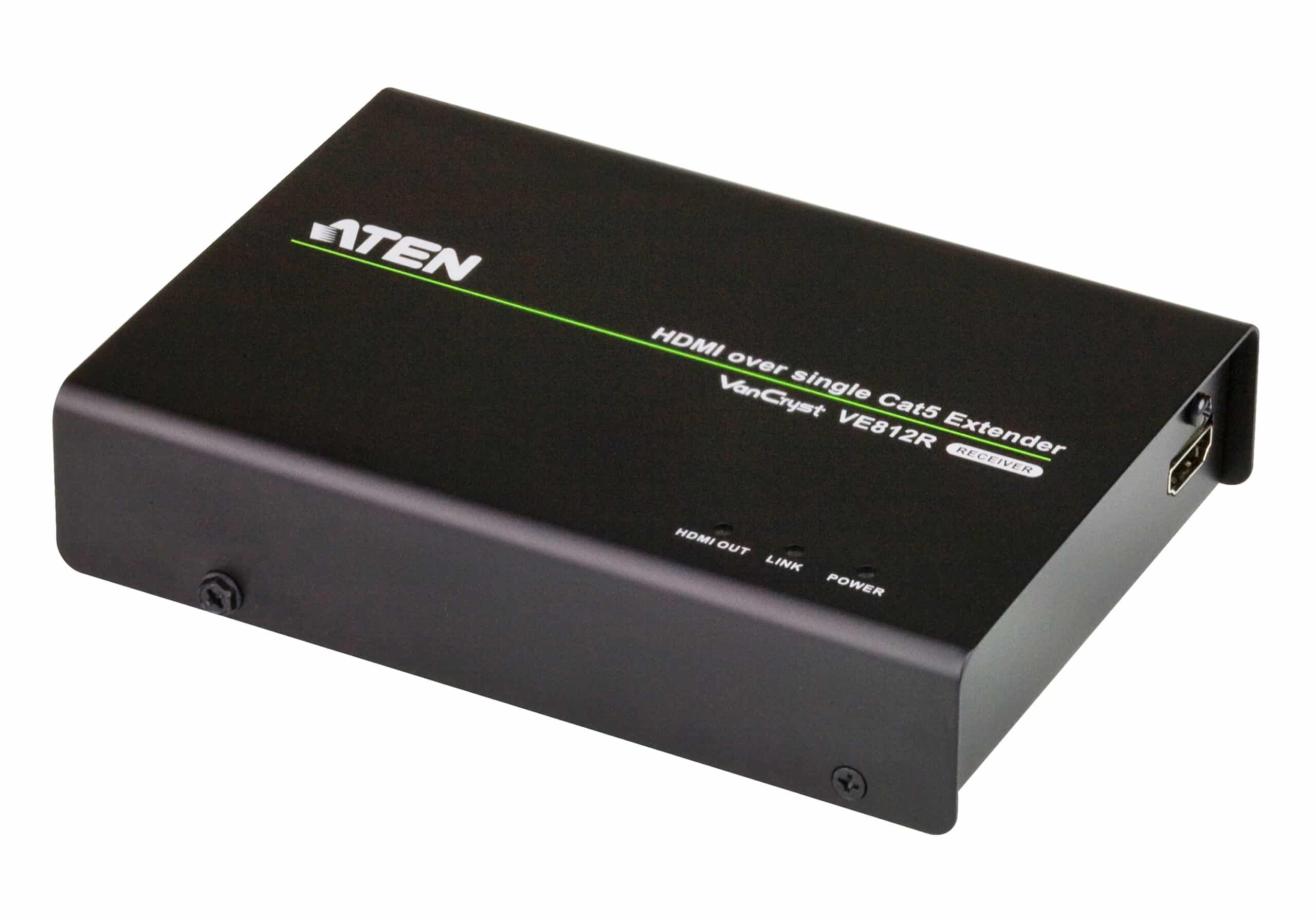 ATEN VE812R audio/video extender AV-repeater Zwart