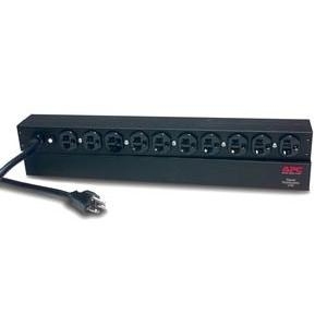 APC Rack PDU, Basic, 1U, 20A, 120V energiedistributie Zwart