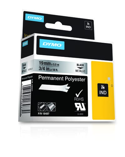 DYMO 18487 labelprinter-tape Zwart op metallic - Afbeelding 3