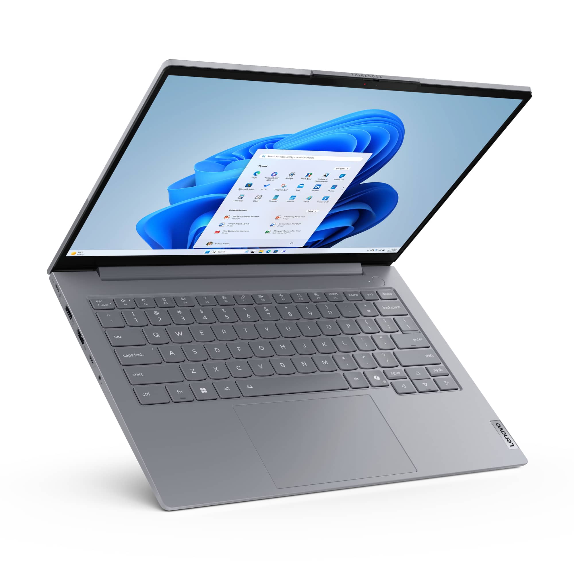 Lenovo ThinkBook 14 G8 IAL Intel Core Ultra 5 225U Laptop 35,6 cm (14") WUXGA 16 GB DDR5-SDRAM 512 GB SSD Wi-Fi 6E (802.11ax) Windows 11 Pro Belgisch Grijs - Afbeelding 8